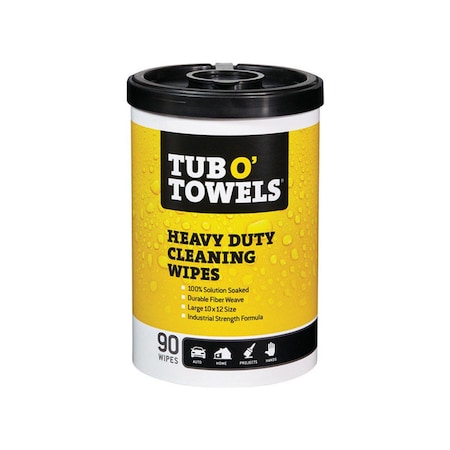 Tub O Towels Tub O' Towels Heavy Duty Fiber Weave Cleaning Wipes 12 in. W X 10 in. L 90 pk TW90